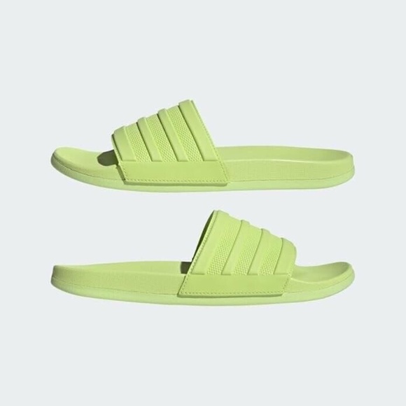 New Men's Adults adidas Adilette Comfort Slide Sandal Shoes Yellow Neon Size 15 - Picture 1 of 5